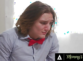 MOMMY'S BOY - Perv Teen Caught Masturbating Is REVERSE GANGBANGED By Busty Stepmoms -THE FUCKET LIST