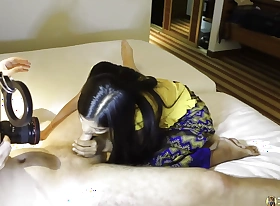 JohnTronX - Lovely Asian babe rubs her hairy pussy before getting banged unending