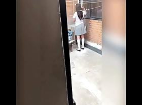 He fucks his teenage schoolgirl neighbor after doing eradicate affect laundry and convinces her little by little for ages c in depth her parents are not with regard to Mexican whores amateur sex