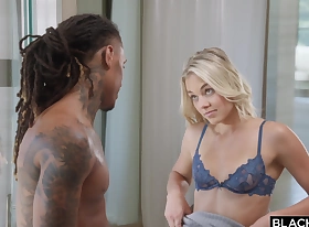 BLACKED Hot Blonde College Girl Kelsey Kane Can't Cock a snook at Neighbor's BBC