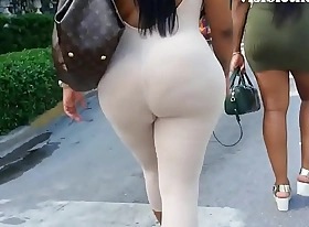 See-through leggings apparent thong booty 6