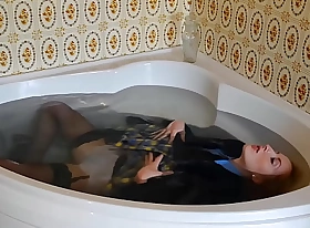 Drenched Doll Sophia Smith Keeps Will not hear of Uniform At bottom While Taking Hot Bath!