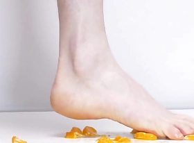 Tangerine Feet Squash and Devour