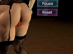 3D VR animation hentai video game  Virt a Mate anime. a muscular girl in elegant stockings plays with her anus no way of a magical butt plug.