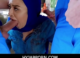 HyjabPorn - 18yo Arab Maya Bijou throated and facial threesome